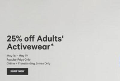 Joe Fresh Canada: Save 25% off Adults Activewear + Clearance + More J