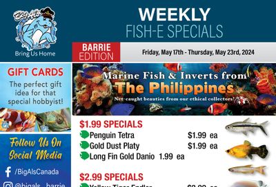 Big Al's (Barrie) Weekly Specials May 17 to 23