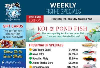 Big Al's (Kitchener) Weekly Specials May 17 to 23