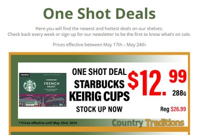 Country Traditions One-Shot Deals Flyer May 17 to 23