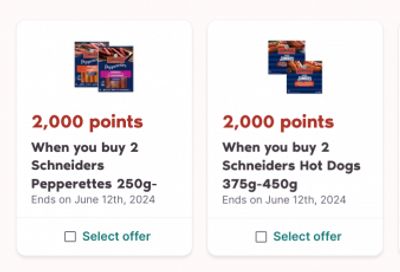 PC Optimum: New Loadable Offers for Schneiders Products