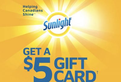 Sunlight Canada Offers: Get A $5 Gift Card When You Spend $20 on Participating Sunlight Products