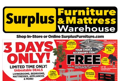 Surplus Furniture & Mattress Warehouse (St. John's) Flyer May 20 to 26