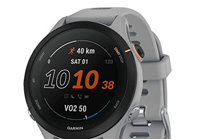 Garmin Forerunner® 255S, Smaller GPS Running Smartwatch, Advanced Insights, Long-Lasting Battery, Powder Gray, 41 MM $329.99 (Reg $469.99)