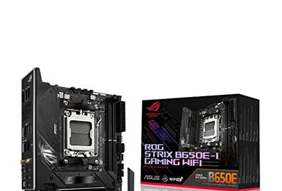 ASUS ROG Strix B650E-I Gaming WiFi AMD B650 AM5 Ryzen Desktop 9000 8000 & 7000 mini-ITX mITX Motherboard, 10+2 Power Stages, DDR5, 2X M.2 Slot, PCIe 5.0, 2.5G LAN, WiFi 6E, USB 3.2 Gen 2x2 Type-C