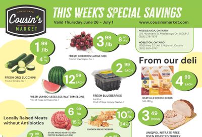 Cousin's Market Flyer June 26 to July 1