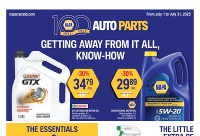 NAPA Auto Parts Flyer July 1 to 31