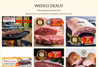 Robert's Fresh and Boxed Meats Flyer July 21 to 28