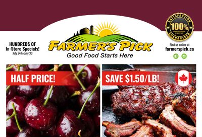 Farmer's Pick Flyer July 24 to 30