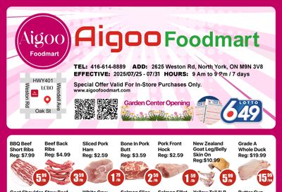 Aigoo Foodmart Flyer July 25 to 31