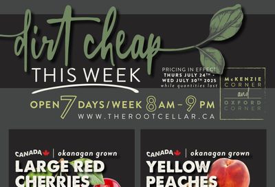 The Root Cellar Flyer July 24 to 30
