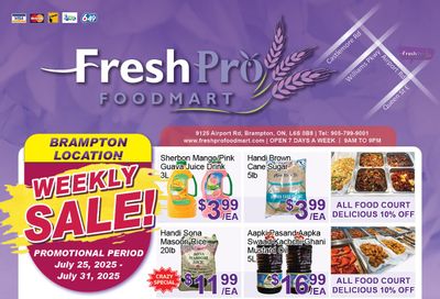 FreshPro Foodmart (Brampton) Flyer July 25 to 31