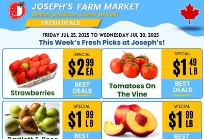 Joseph's Farm Market Flyer July 25 to 30