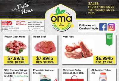 Oma Fresh Foods Flyer July 25 to 31