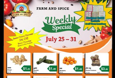 Farm And Spice Grocers Flyer July 25 to 31
