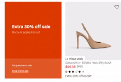 Aldo Canada: Save an Extra 30% on Sale Styles