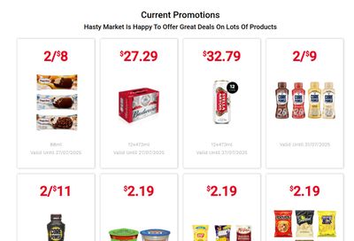 Hasty Market in-store Deals July 27 to August 31