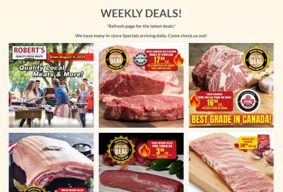 Robert's Fresh and Boxed Meats Flyer July 28 to August 4