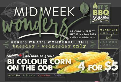 The Root Cellar Mid-Week Flyer July 29 and 30