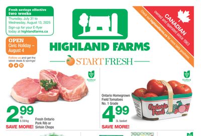 Highland Farms Flyer July 31 to August 13