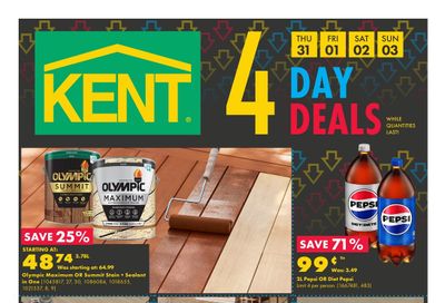 Kent Building Supplies Flyer July 31 to August 6