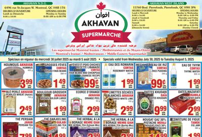 Akhavan Supermarche Flyer July 30 to August 5