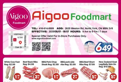 Aigoo Foodmart Flyer August 1 to 7