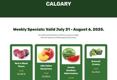 H&W Produce Flyer July 31 to August 6