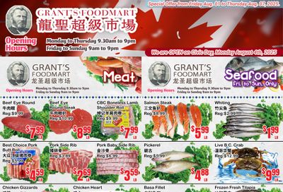 Grant's Food Mart Flyer August 1 to 7