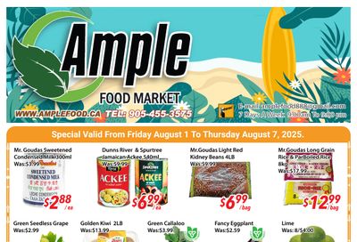 Ample Food Market (Brampton) Flyer August 1 to 7