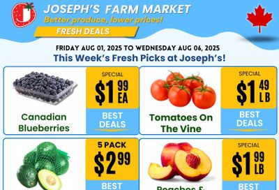 Joseph's Farm Market Flyer August 1 to 6