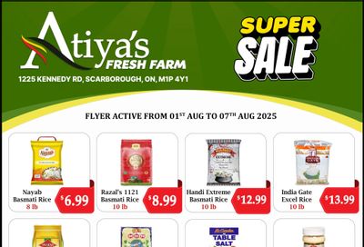 Atiya's Fresh Farm Flyer August 1 to 7