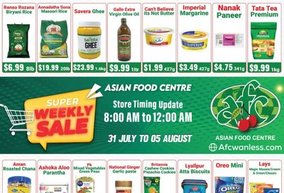 Asian Food Centre (Wanless Dr.) Flyer July 31 to August 6