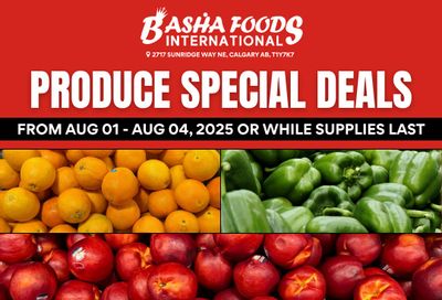 Basha Foods International Weekend Produce Deals August 1 to 4