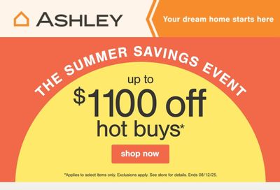 Ashley HomeStore Flyer August 6 to 12