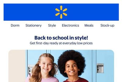 Walmart Back To School Flyer August 7 to September 17