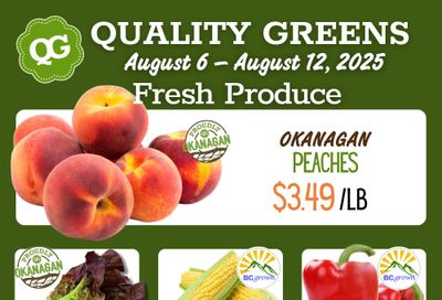 Quality Greens Flyer August 6 to 12