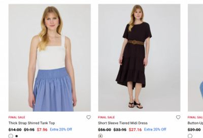 Suzy Shier & Le Chateau Canada: Extra 20% off Sale Styles