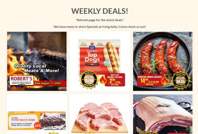 Robert's Fresh and Boxed Meats Flyer August 4 to 11