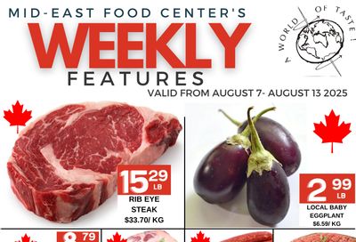 Mid-East Food Centre Flyer August 7 to 13