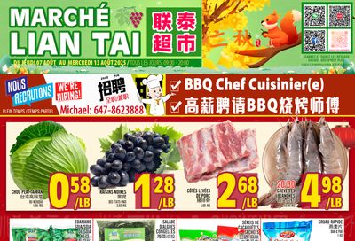 Marche Lian Tai Flyer August 7 to 13