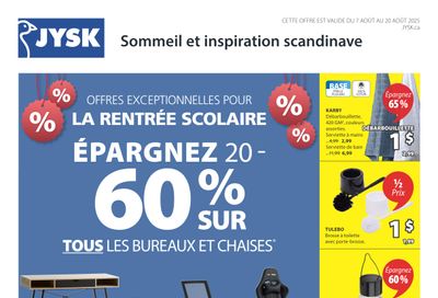 JYSK (QC) Flyer August 7 to 20