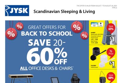 JYSK Flyer August 7 to 20