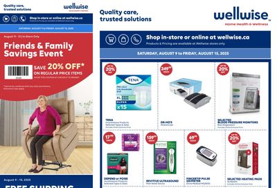 Wellwise By Shoppers Flyer August 9 to 15