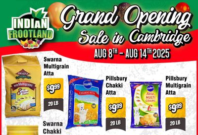 Indian Frootland (Cambridge) Flyer August 8 to 14