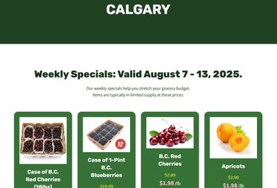 H&W Produce Flyer August 7 to 13