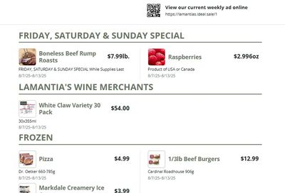 LaMantia's Flyer August 7 to 13