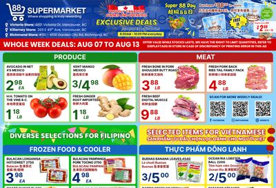 88 Supermarket Flyer August 7 to 13