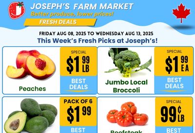 Joseph's Farm Market Flyer August 8 to 13