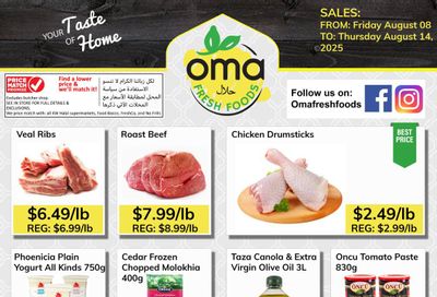 Oma Fresh Foods Flyer August 8 to 14